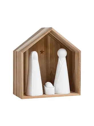 RAEDER | Grande crèche marron/blanc | 